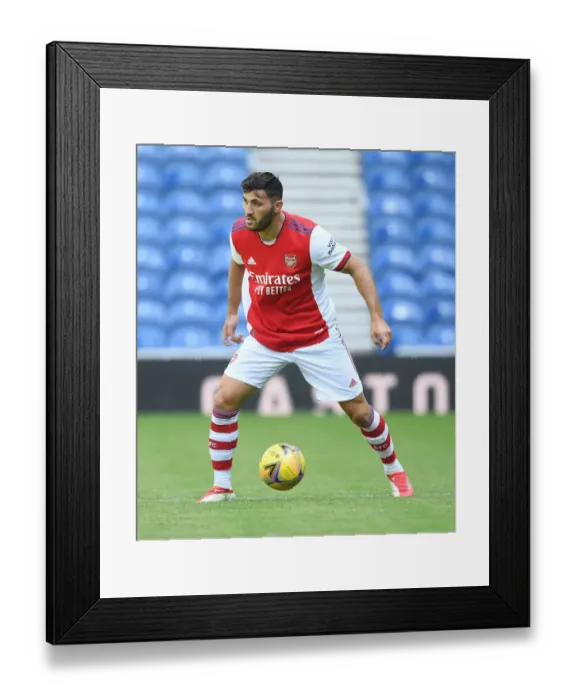 Framed Print : Arsenal's Sead Kolasinac at 2021 Rangers Pre-Season Friendly in Glasgow
