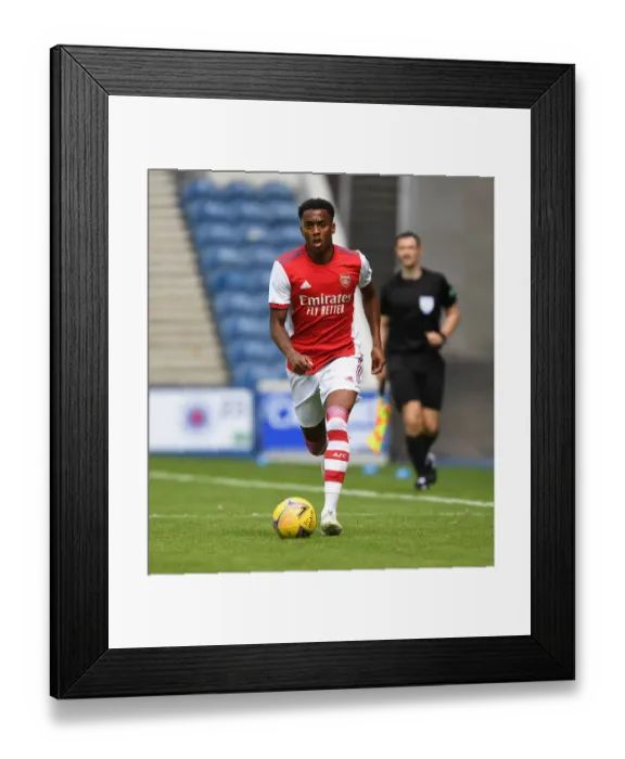 Framed Print : Arsenal's Joe Willock in Action: Arsenal vs Rangers Pre-Season Clash at Ibrox Stadium, 2021