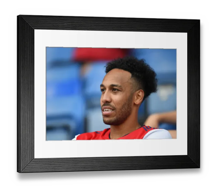 Framed Print : Arsenal's Aubameyang Faces Rangers in Glasgow Pre-Season Clash