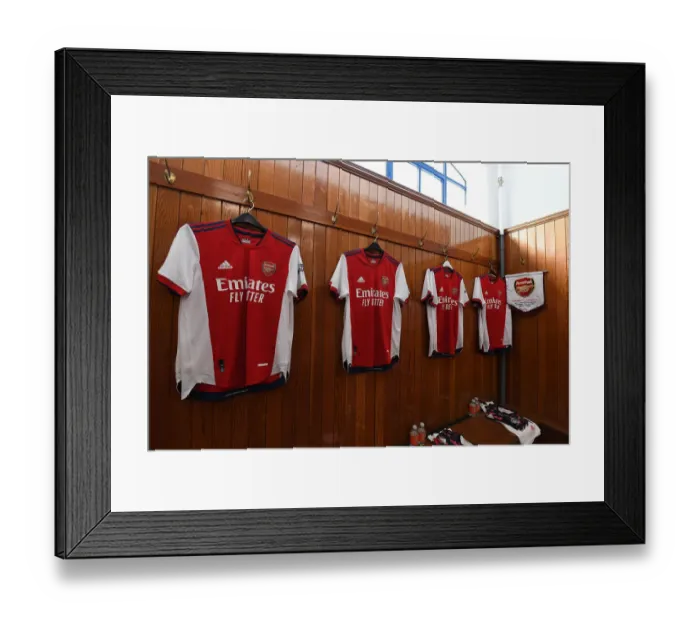Framed Print : Behind the Scenes: Arsenal's Pre-Season at Ibrox Stadium - The Arsenal Changing Room Framed Print : Behind the Scenes: Arsenal's Pre-Season at Ibrox Stadium - The Arsenal Changing Room
