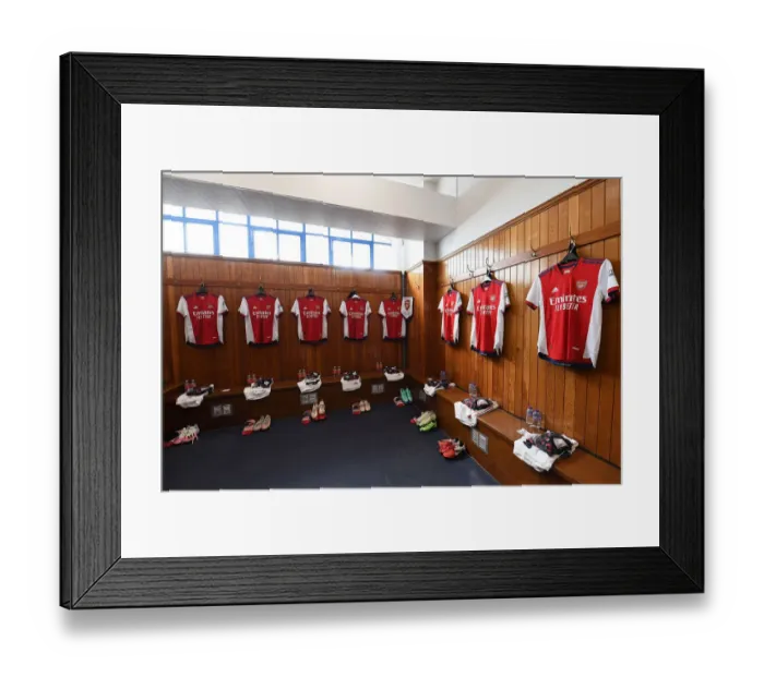 Framed Print : Behind the Scenes: Arsenal's Changing Room Before a Pre-Season Match at Ibrox Stadium Framed Print : Behind the Scenes: Arsenal's Changing Room Before a Pre-Season Match at Ibrox Stadium