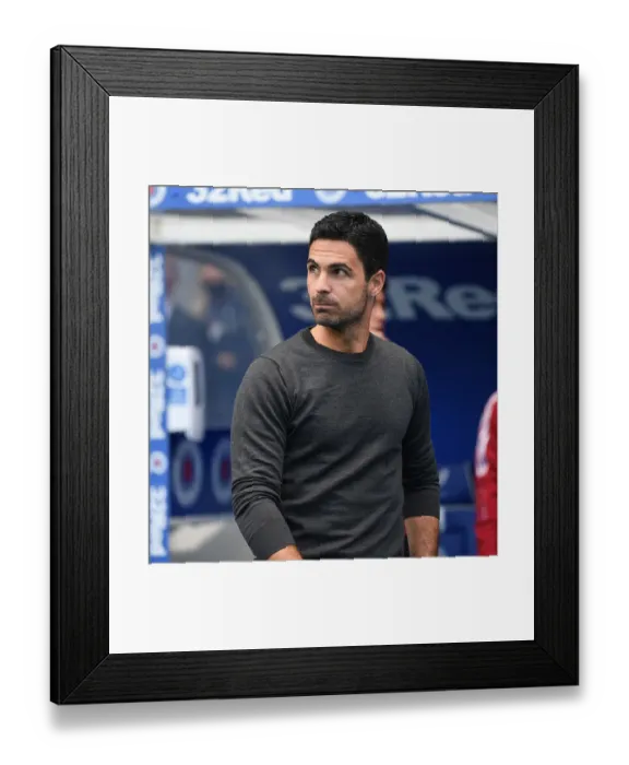 Framed Print : Mikel Arteta's Arsenal Debut: Pre-Season Friendly at Ibrox against Rangers