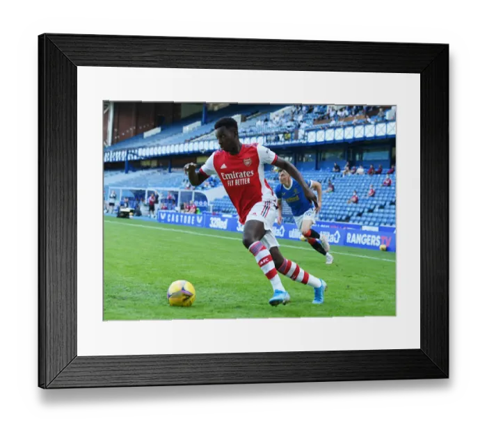 Framed Print : Arsenal's Eddie Nketiah in Action against Rangers in Glasgow Pre-Season Friendly Framed Print : Arsenal's Eddie Nketiah in Action against Rangers in Glasgow Pre-Season Friendly