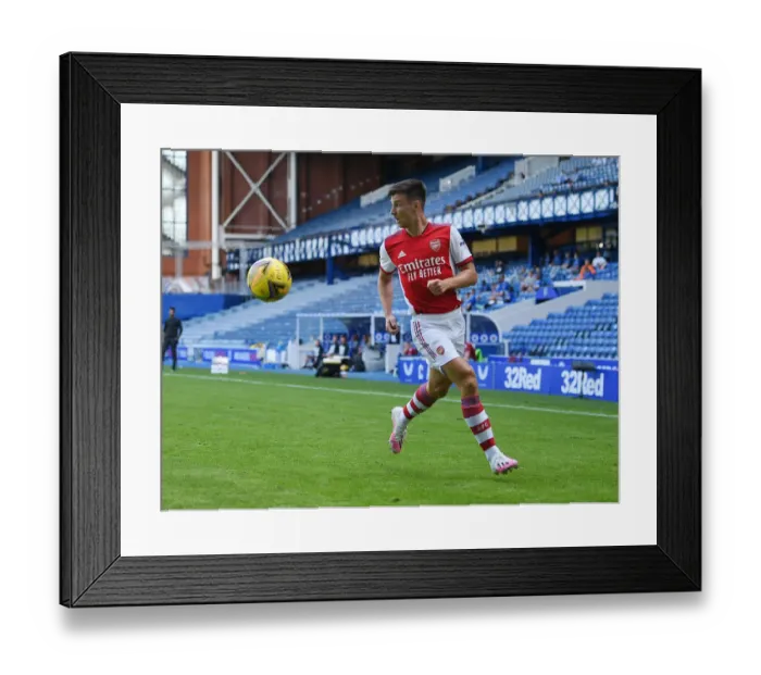 Framed Print : Arsenal's Kieran Tierney in Action against Rangers in Glasgow Pre-Season Friendly