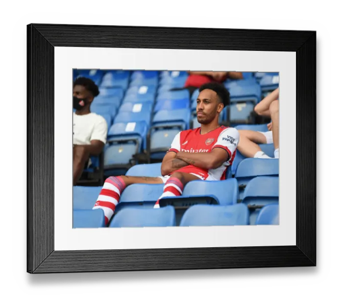 Framed Print : Arsenal's Aubameyang in Action against Rangers in Glasgow Pre-Season Friendly