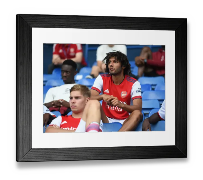 Framed Print : Arsenal's Mo Elneny in Action against Rangers in Glasgow Pre-Season Friendly (2021) Framed Print : Arsenal's Mo Elneny in Action against Rangers in Glasgow Pre-Season Friendly (2021)
