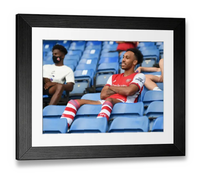 Framed Print : Arsenal's Aubameyang Shines in Pre-Season Clash against Glasgow Rangers at Ibrox Stadium