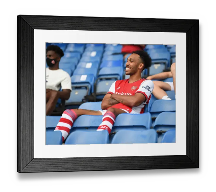 Framed Print : Arsenal's Pierre-Emerick Aubameyang in Action against Rangers in Glasgow Pre-Season Friendly
