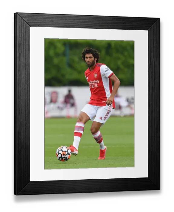 Framed Print : Arsenal's Mohamed Elneny in Action: Arsenal vs Millwall (2021-22) Pre-Season Friendly