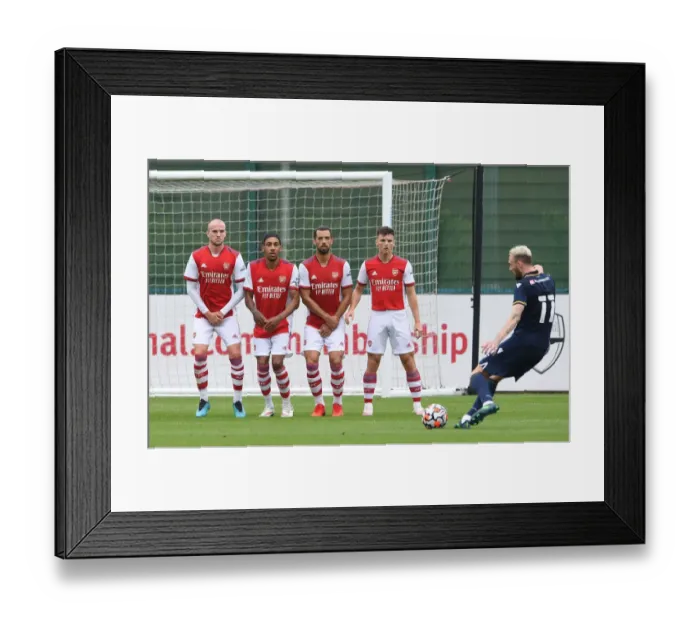 Framed Print : Arsenal's Star Quartet: Aubameyang, Holding, Mari, and Tierney Unite in Pre-Season Training