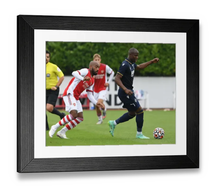 Framed Print : Arsenal vs Millwall: Lacazette Shuts Down Afobe in 2021-22 Pre-Season Clash Framed Print : Arsenal vs Millwall: Lacazette Shuts Down Afobe in 2021-22 Pre-Season Clash