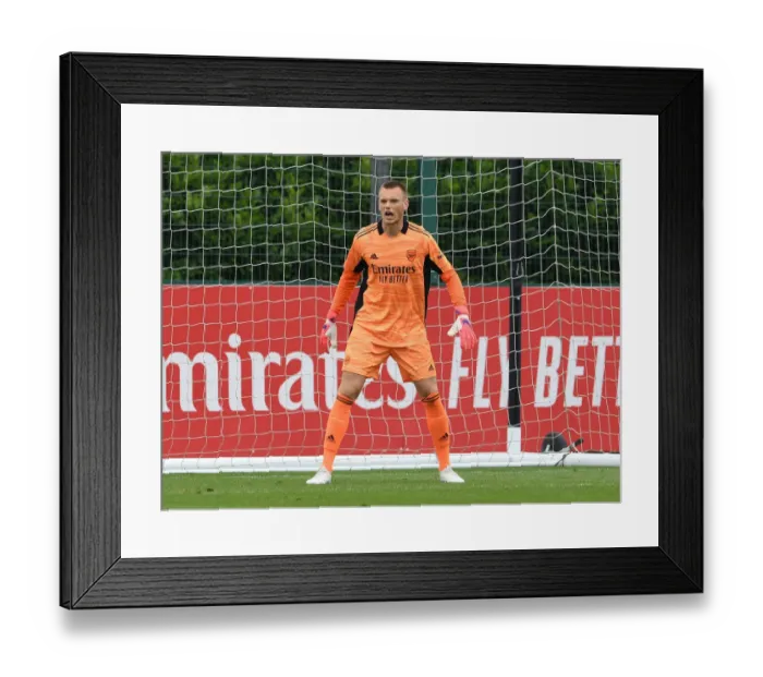 Framed Print : Arsenal's Karl Hein in Action: Arsenal vs Millwall Pre-Season Friendly (2021)