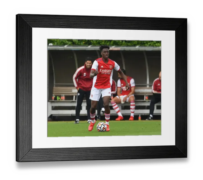 Framed Print : Albert Sambi Lokonga Shines: Arsenal's Standout Performance Against Millwall in Pre-Season