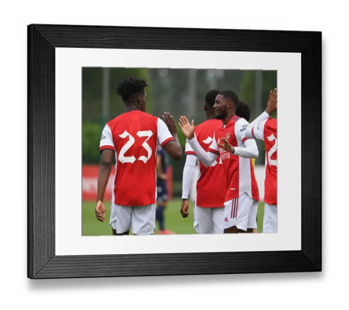 Framed Print : Arsenal's Maitland-Niles and Lokonga Celebrate Goal in Arsenal v Millwall Pre-Season Friendly Framed Print : Arsenal's Maitland-Niles and Lokonga Celebrate Goal in Arsenal v Millwall Pre-Season Friendly
