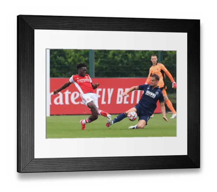 Framed Print : Arsenal's Albert Sambi Lokonga Steals the Show: A Standout Performance Against Millwall in Pre-Season Framed Print : Arsenal's Albert Sambi Lokonga Steals the Show: A Standout Performance Against Millwall in Pre-Season
