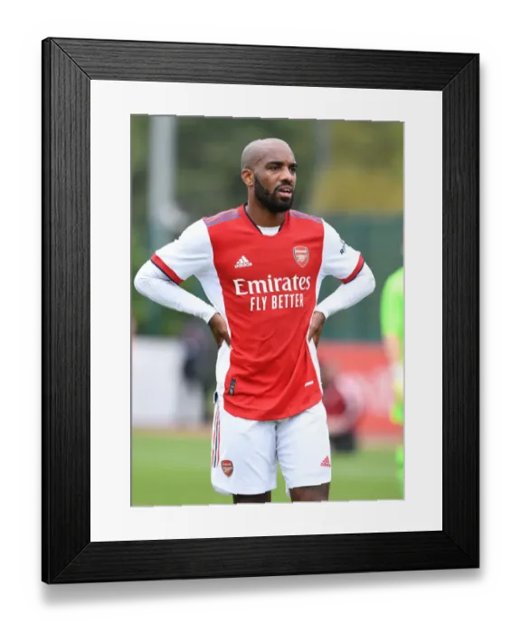 Framed Print : Arsenal's Alexandre Lacazette in Action: Arsenal vs Millwall (2021-22 Pre-Season)