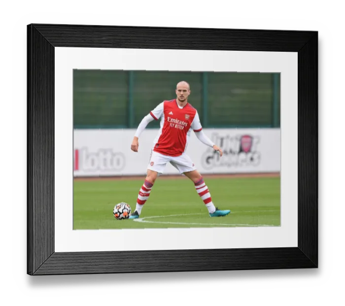 Framed Print : Rob Holding Shines: Arsenal's Pre-Season Victory Over Millwall (2021-22)