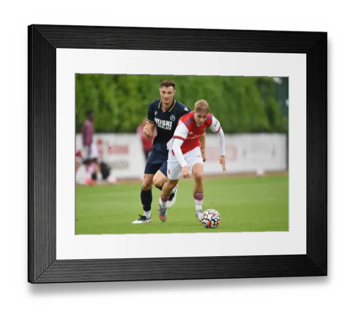 Framed Print : Emile Smith Rowe Outwits Jake Cooper: Arsenal Star Shines in Pre-Season Clash Against Millwall