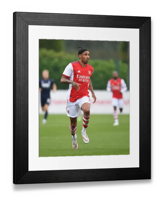 Framed Print : Arsenal's Aubameyang Nets Goal in Pre-Season Win Against Millwall