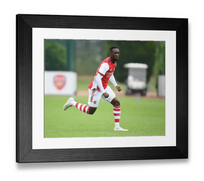 Framed Print : Arsenal's Flo Balogun Stars in Pre-Season Victory over Millwall