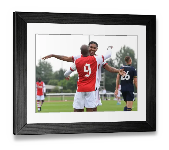 Framed Print : Arsenal Stars Lacazette and Aubameyang Celebrate Goal in Pre-Season Victory Framed Print : Arsenal Stars Lacazette and Aubameyang Celebrate Goal in Pre-Season Victory