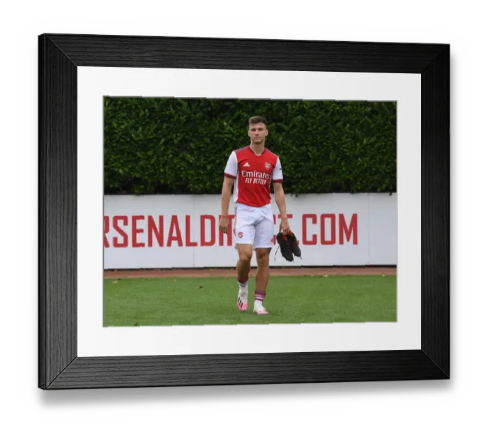Framed Print : Arsenal's Kieran Tierney Post-Match at Arsenal v Millwall Pre-Season Friendly (2021-22) Framed Print : Arsenal's Kieran Tierney Post-Match at Arsenal v Millwall Pre-Season Friendly (2021-22)