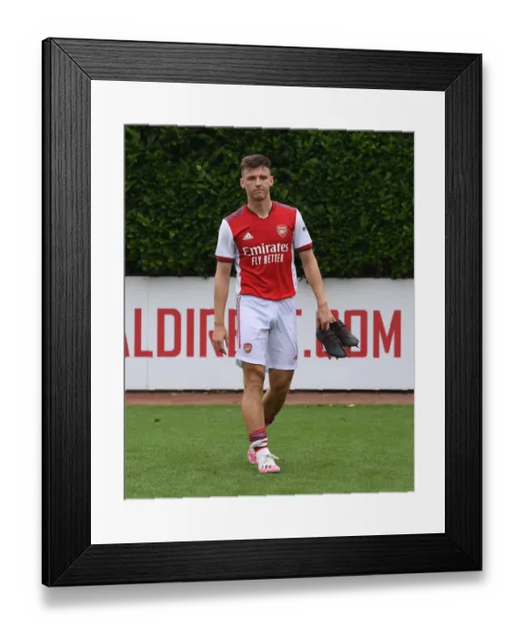 Framed Print : Arsenal's Kieran Tierney Post-Match: Arsenal v Millwall (2021-22) Framed Print : Arsenal's Kieran Tierney Post-Match: Arsenal v Millwall (2021-22)