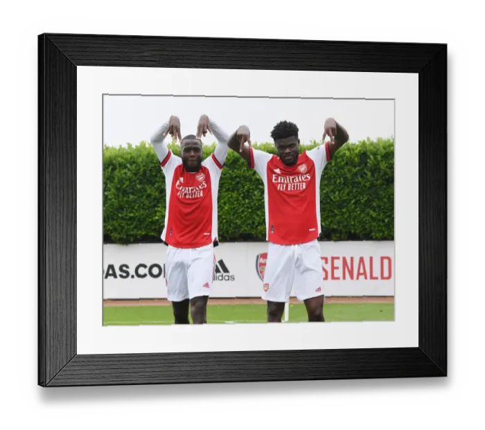 Framed Print : Arsenal's Pepe and Partey Post-Match: Arsenal v Millwall Pre-Season Friendly, 2021 Framed Print : Arsenal's Pepe and Partey Post-Match: Arsenal v Millwall Pre-Season Friendly, 2021
