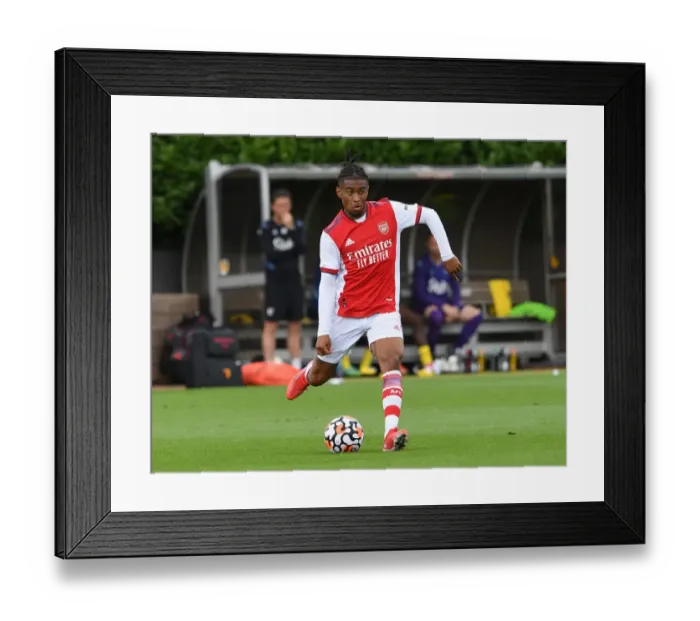 Framed Print : Reiss Nelson Shines: Arsenal's Pre-Season Triumph Over Watford