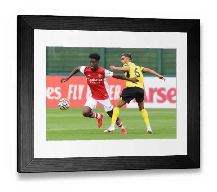 Framed Print : Albert Sambi Lokonga Shines: Arsenal's Standout Performance in Pre-Season Victory over Watford (2021-22)