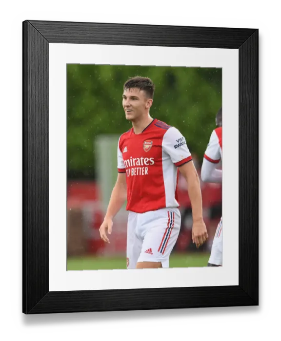 Framed Print : Arsenal's Kieran Tierney Scores in Pre-Season Win Against Watford Framed Print : Arsenal's Kieran Tierney Scores in Pre-Season Win Against Watford