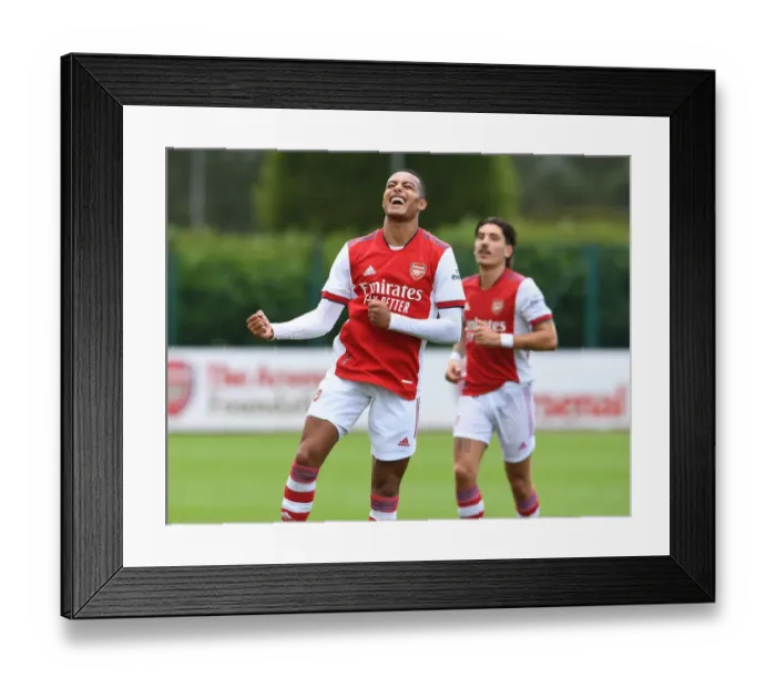 Framed Print : Miguel Azeez Scores the Winner: Arsenal's Pre-Season Triumph over Watford