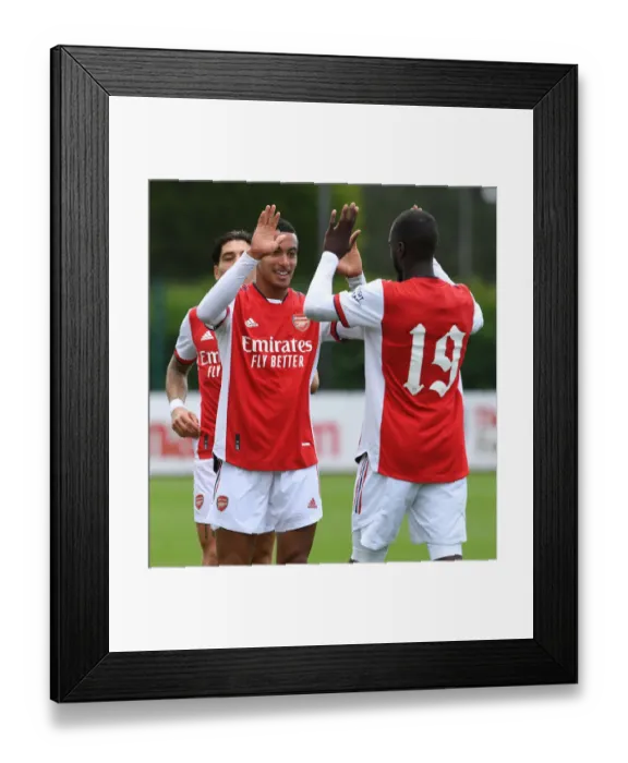 Framed Print : Arsenal's Miguel Azeez Scores in Pre-Season Victory over Watford