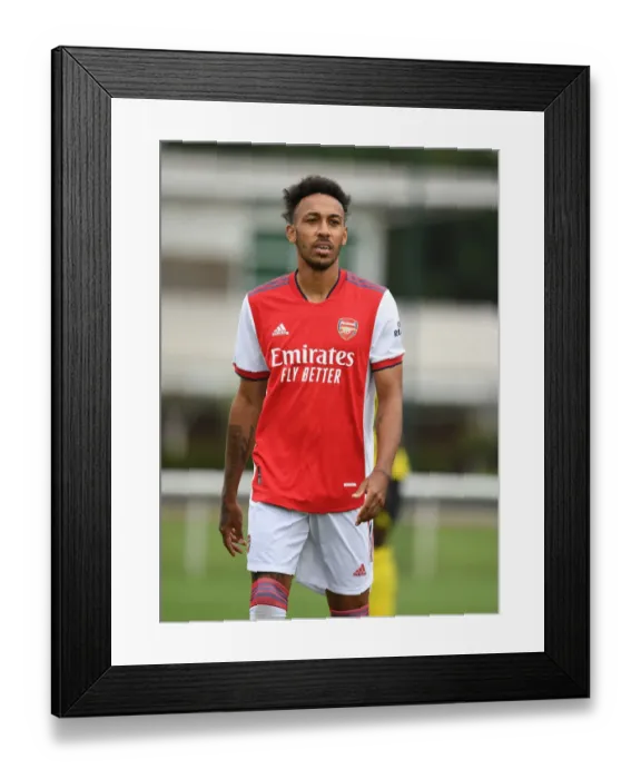 Framed Print : Arsenal's Aubameyang in Pre-Season Form: Arsenal vs. Watford, 2021-22