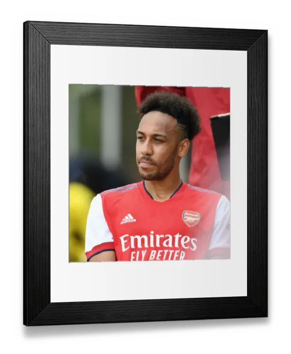 Framed Print : Arsenal's Pierre-Emerick Aubameyang in Pre-Season Action Against Watford