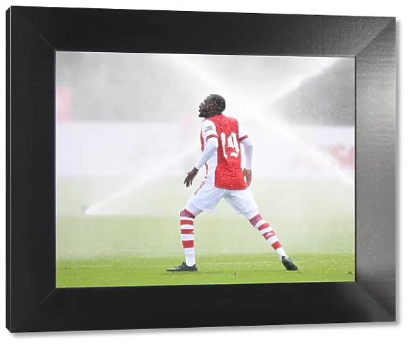 Arsenal's Nicolas Pepe Dodges Pitch Sprinklers Before Arsenal v Watford Pre-Season Friendly