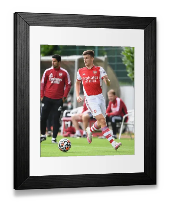 Framed Print : Arsenal's Kieran Tierney Shines in Pre-Season: Arsenal vs. Watford, 2021