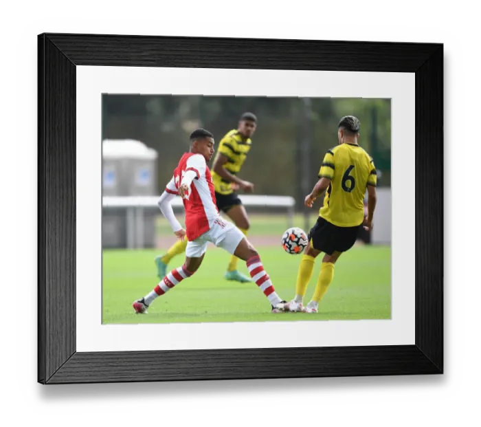 Framed Print : Miguel Azeez Shines: Arsenal's Pre-Season Triumph Over Watford