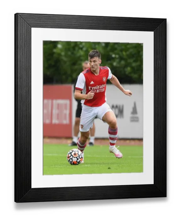 Framed Print : Arsenal's Kieran Tierney Shines in Pre-Season: Arsenal vs. Watford (July 2021)