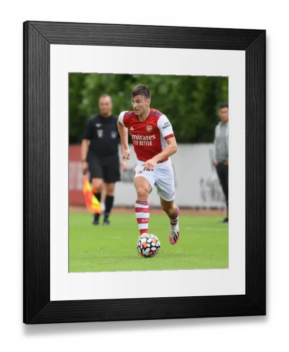 Framed Print : Arsenal's Kieran Tierney Stars in Arsenal's Pre-Season Victory over Watford (2021-22)