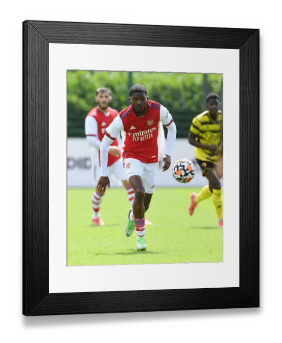 Framed Print : Arsenal's Ainsley Maitland-Niles in Action during Arsenal vs. Watford Pre-Season Match, 2021