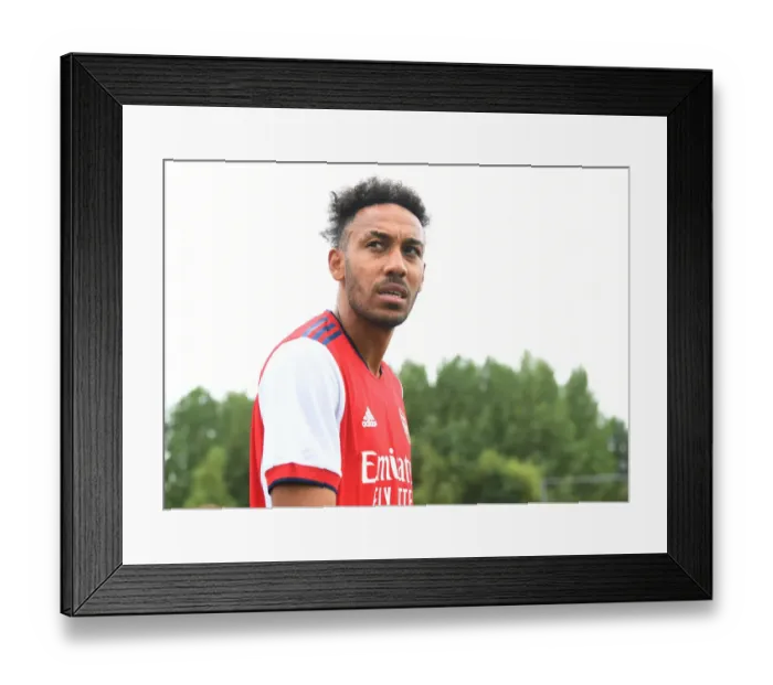 Framed Print : Arsenal's Aubameyang in Pre-Season Action Against Watford