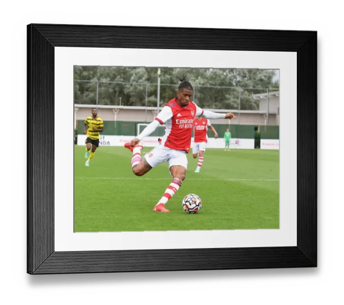 Framed Print : Arsenal's Reiss Nelson in Pre-Season Action Against Watford