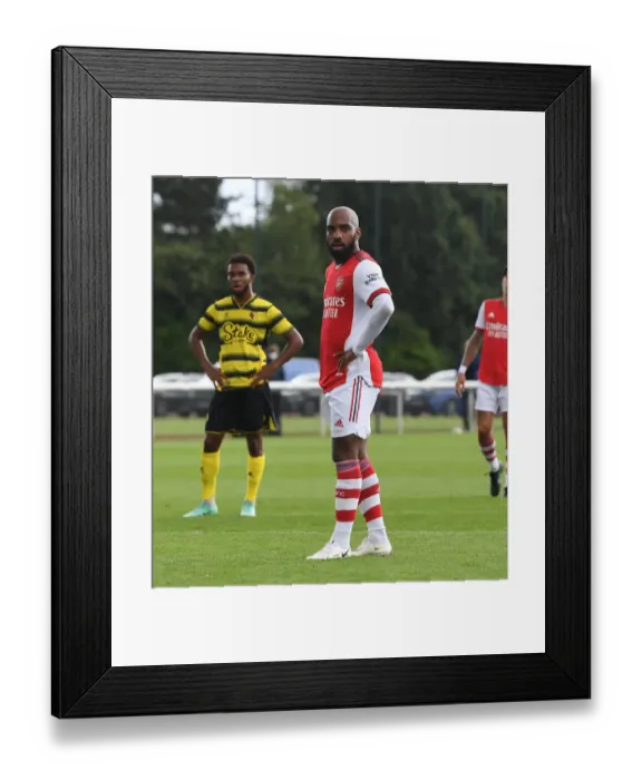 Framed Print : Arsenal's Alex Lacazette in Action: Pre-Season Match vs. Watford (2021-22)