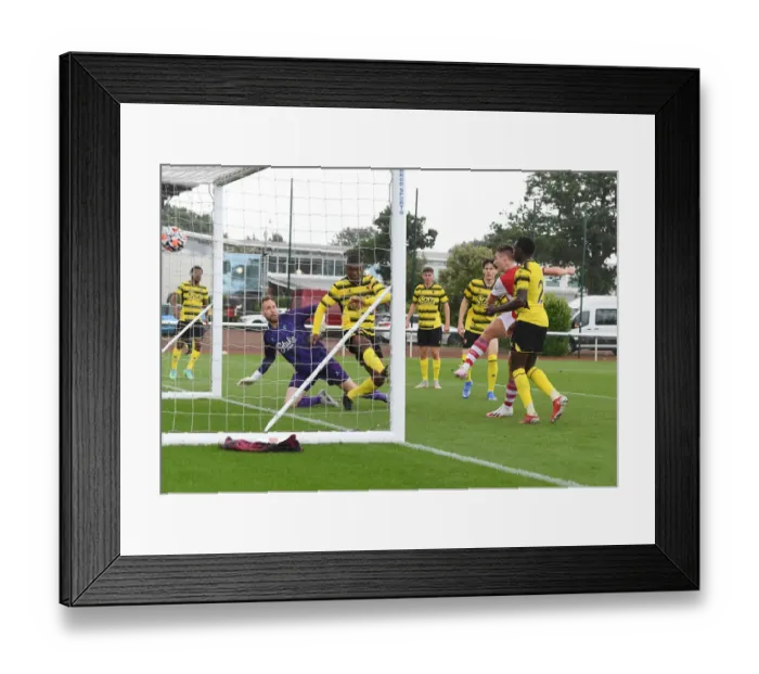 Framed Print : Arsenal's Kieran Tierney Scores in Pre-Season Victory Over Watford