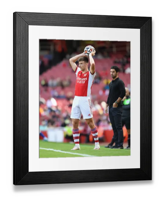 Framed Print : Arsenal's Tierney Shines: Determination in Arsenal vs Chelsea Pre-Season Clash