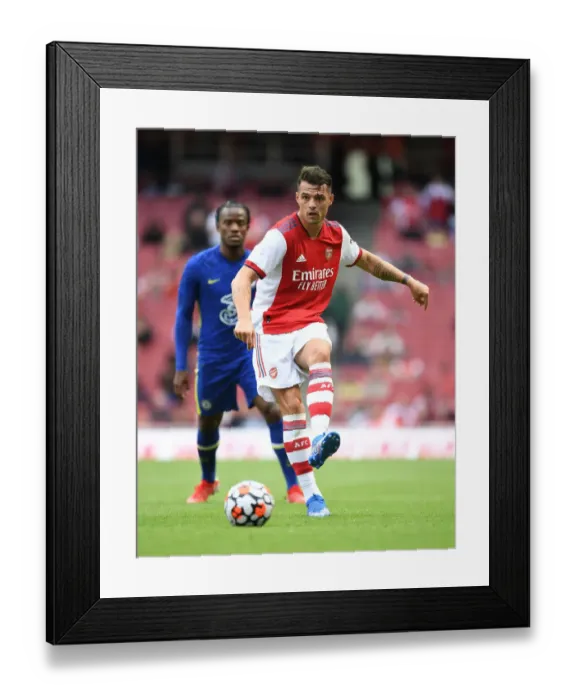 Framed Print : Arsenal vs Chelsea: Xhaka's Determination in the Mind of the Game (Pre-Season Friendly 2021-22) Framed Print : Arsenal vs Chelsea: Xhaka's Determination in the Mind of the Game (Pre-Season Friendly 2021-22)