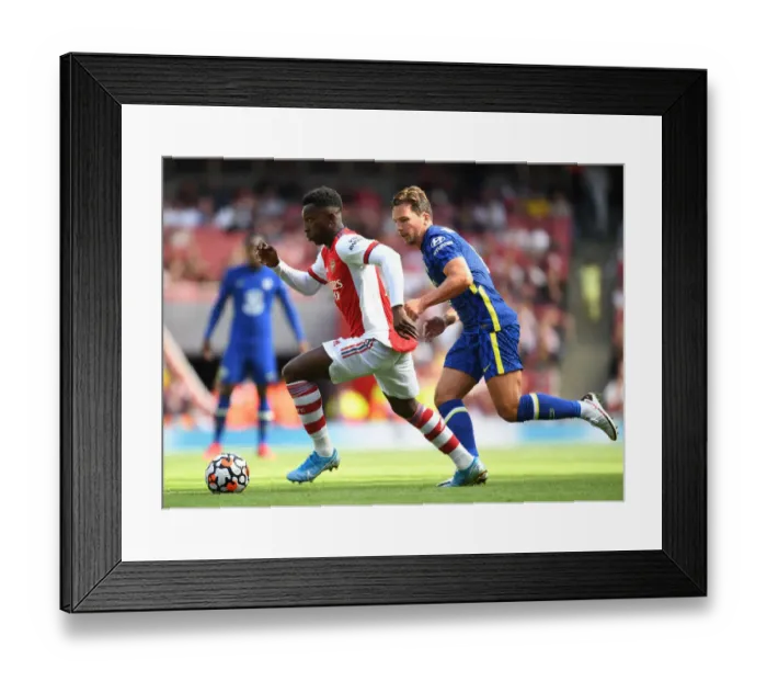 Framed Print : Clash of Minds: Arsenal vs. Chelsea - Eddie Nketiah vs. Danny Drinkwater