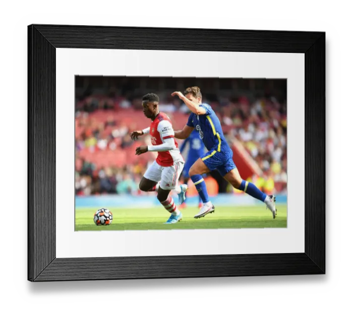Framed Print : Clash of Midfield Talents: Nketiah vs. Drinkwater - Arsenal vs. Chelsea Pre-Season Showdown Framed Print : Clash of Midfield Talents: Nketiah vs. Drinkwater - Arsenal vs. Chelsea Pre-Season Showdown