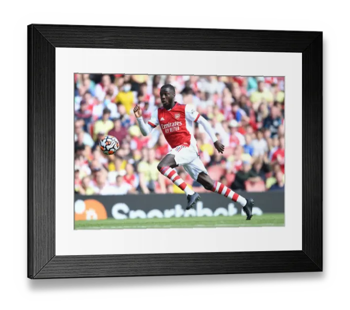Framed Print : Pepe's Pre-Season Clash: Arsenal vs Chelsea at Emirates Stadium